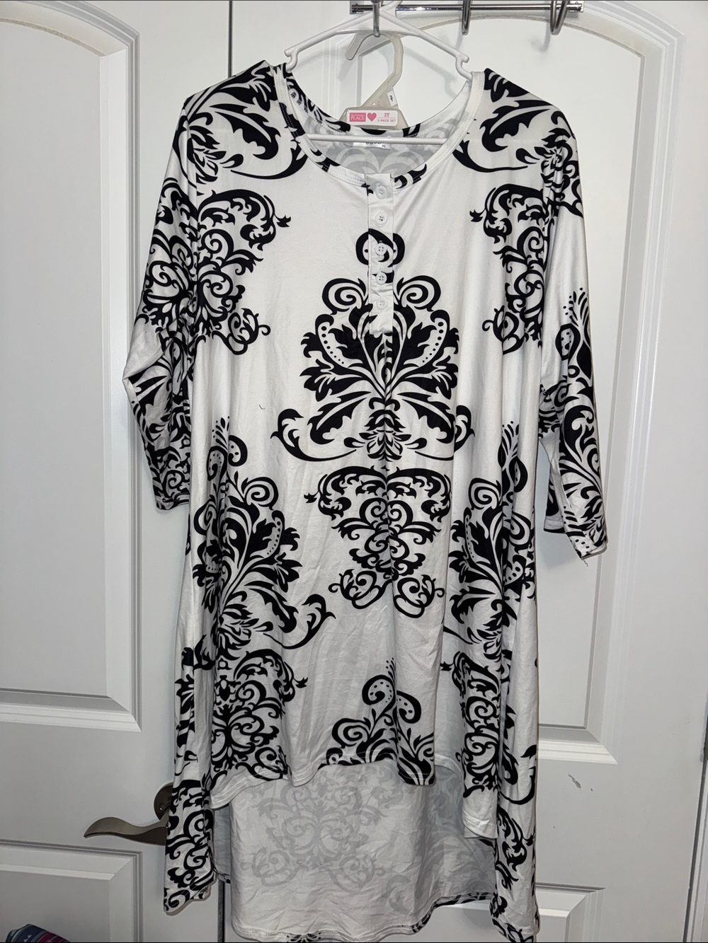 Black & White Printed Maxi Dress - Women